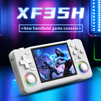 XF35H 3.5인치 WIFI 레트로 휴대용 게임 콘솔 3D 키즈 미니 아케이드 클래식 게임 플레이어, EMMC RAM 및 Rk3326 CPU 포함